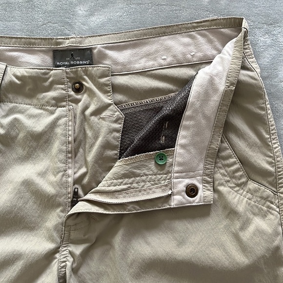 Royal Robbins Shorts Hiking Nylon Tan Sz 30/10 - Picture 8 of 17